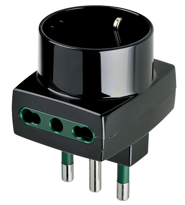 Vimar 00323 - Adattatore mult. S17+2P17/11+P30 nero