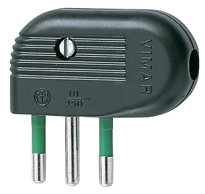 Vimar 01041 - Spina 2P+T 10A 90 nero