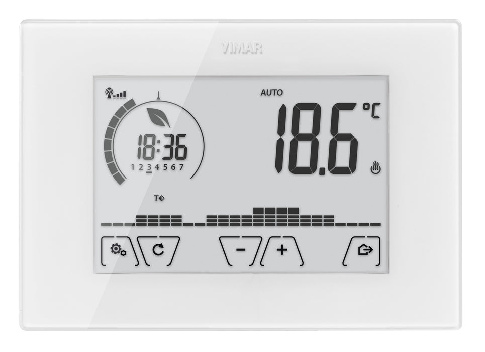 Vimar 02907 - Termostato touch WiFi parete bianco