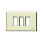 Vimar 08637.A - Serie 8000 Placca 3M resina scatto avorio