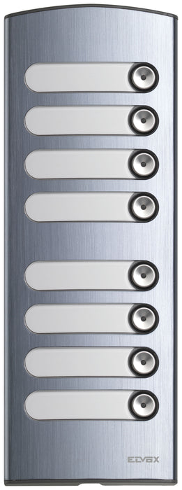 Vimar 1358 - Elvox Placca suppl. 2M 8 tasti alluminio