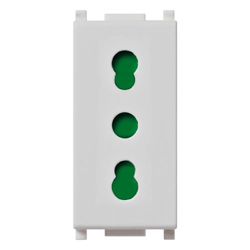 Vimar 14203.SL - Presa standard italiano bivalente 2P+T 16A silver - serie Plana