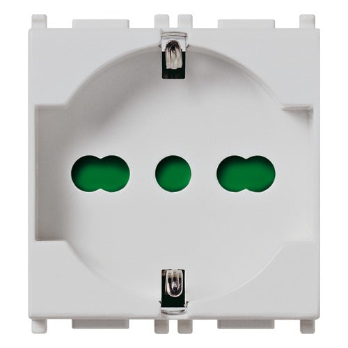 Vimar 14210.SL - Presa Schuko universale 2M 2P+T 16A silver - serie Plana