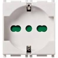 Vimar 14210 - Presa Schuko universale 2M 2P+T 16A bianco - serie Plana