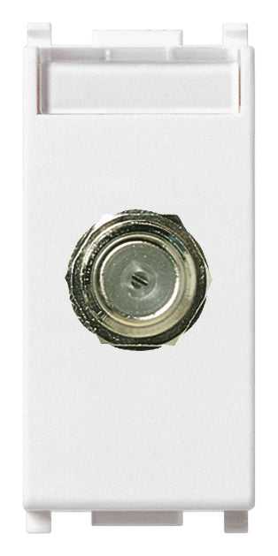 Vimar 14318 - Plana Presa coassiale tipo F femmina bianco