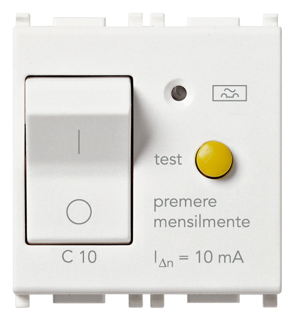 Vimar 14411.10 - Plana Interruttore MTDiff.1P+N C10 10mA bianco