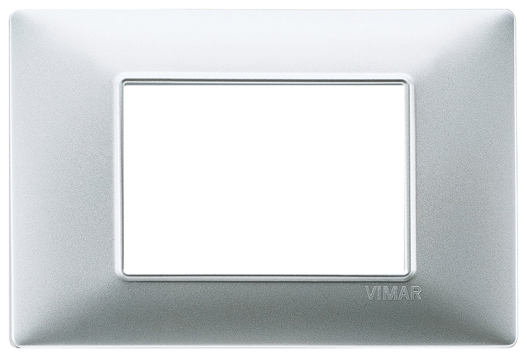 Vimar 14653.20 - Plana Placca 3 Moduli argento opaco