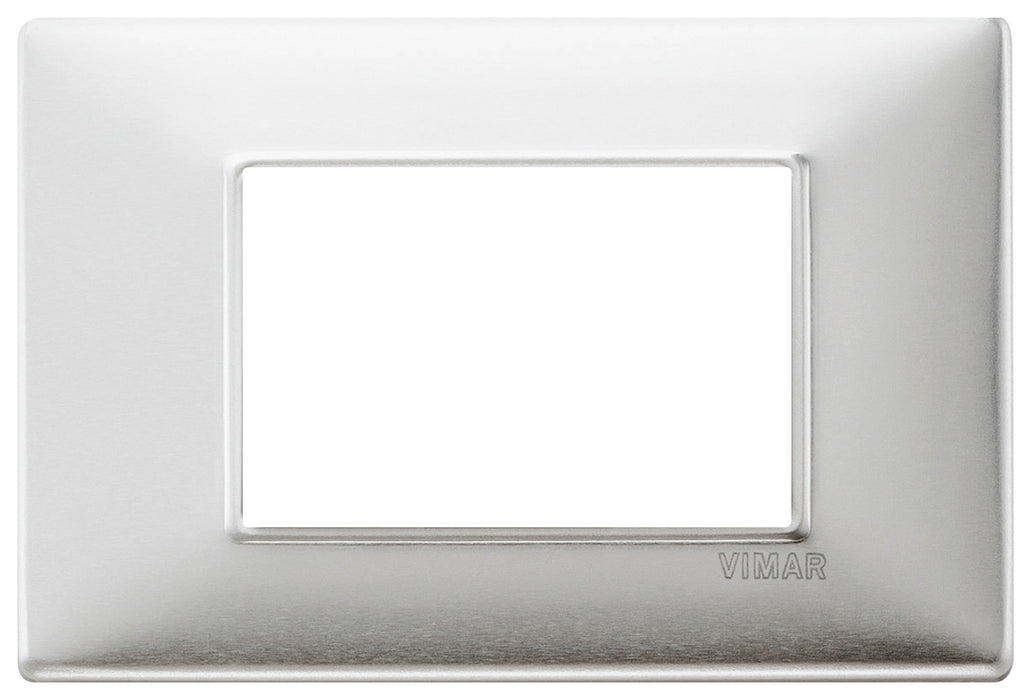 Vimar 14653.81 - Plana Placca 3M alluminio spazzolato