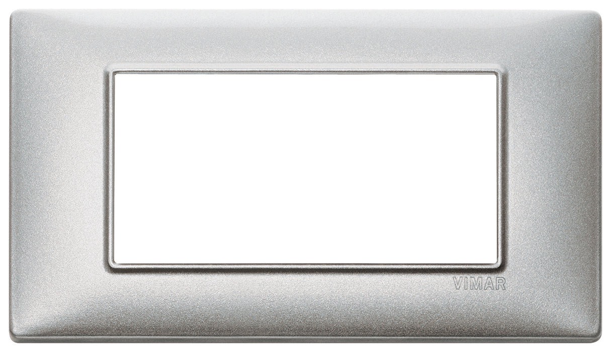 Vimar 14654.71 - Plana Placca 4M argento metallizzato