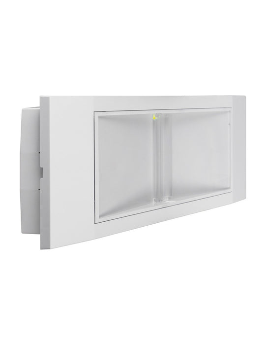 Beghelli 1499L - Lampada d'emergenza Stile in Led Beghelli 11W‚ 8 ore di autonomia‚ 130 Lumen‚ IP40‚ da parete o incasso.