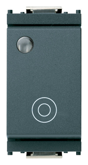 Vimar 16090 - Idea Pulsante 1PNO 10A generico lum.so grigio