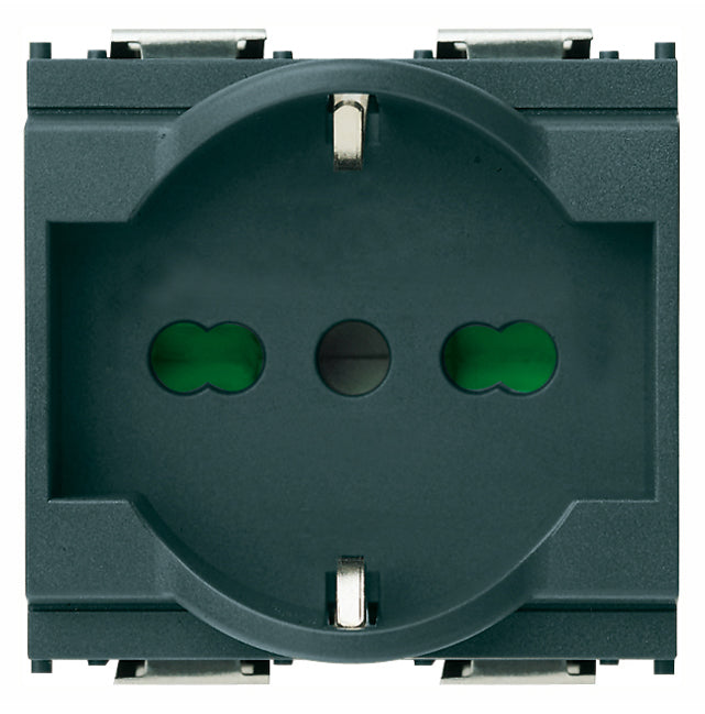 16211 - Idea Presa 2P+T 16A universale grigio