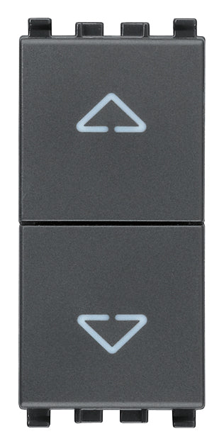 Vimar 20062 - Eikon Due pulsanti interbloccatiNO+NO 10A grigio
