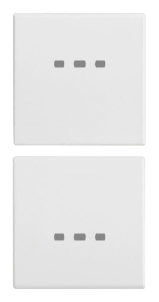 20751.B - Due mezzi tasti 1M neutro pers. bianco