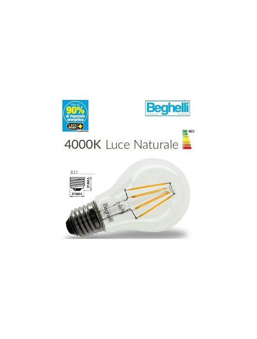 Beghelli 56473 - Zafiro LED Naturale Goccia 1055L 9WE27 4K