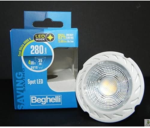 Beghelli 56968 - lampada led gu10 4w 3000k 280lumen