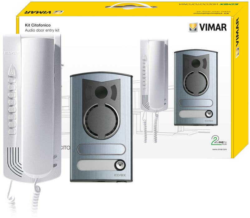 Vimar 6209P/M - Kit citofonico Petrarca Due Fili Plus bifamiliare