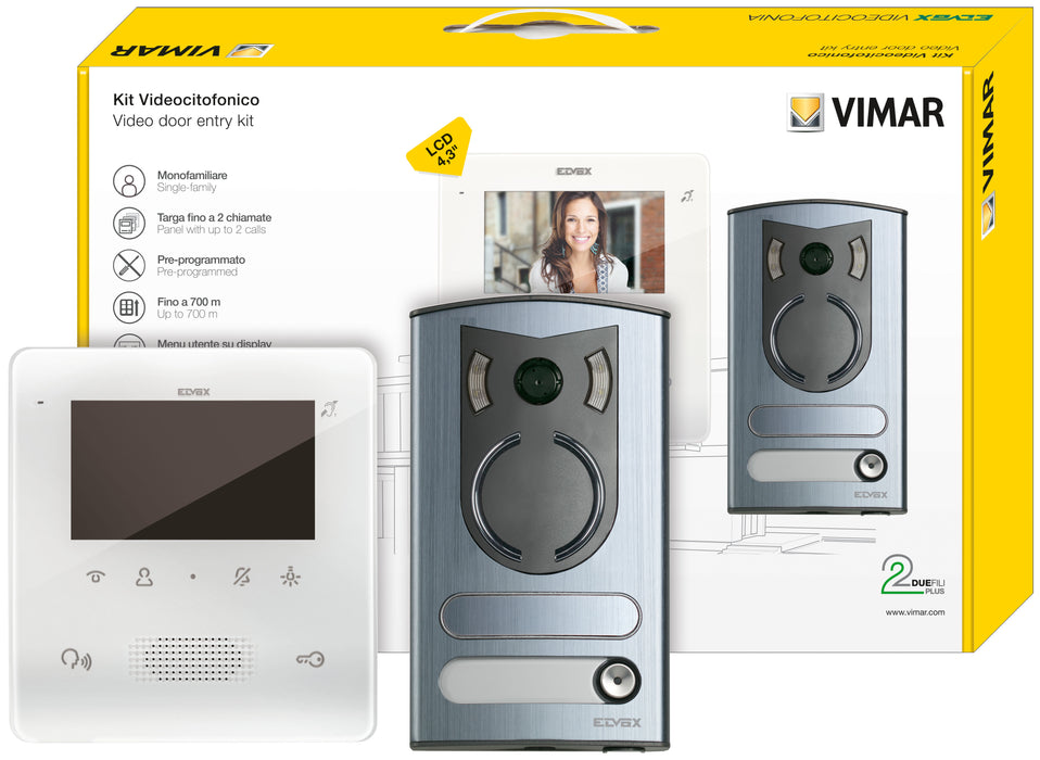 Vimar 7559/M - Kit video DueFiliPlus m/bif. Tab vivav.