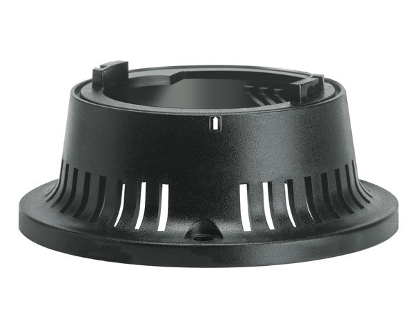 Lovato 8LB6BP04 - Base di fissaggio per moduli luminosi e sonori. 62mm‚ su supporto orizzontale‚ plastico‚ colore nero