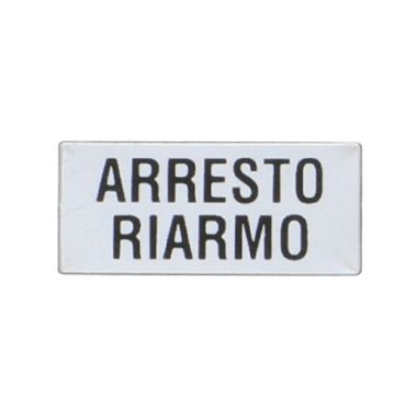 8LM2TAI214 - Etichetta con testo per portaetichetta lpx au100‚ arresto riarmo 