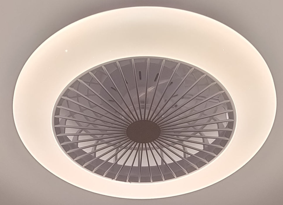 Philips 929003338101 - Philips LED Amigo Ventilatore da soffitto con luce‚ Dimmerabile‚ 25W+60W‚ Telecomando Incluso‚ Bianco