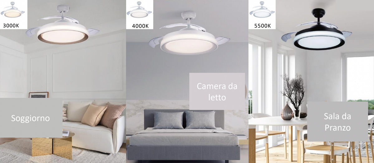 Philips 40851700 - Philips Atlas ventilatore lamapada da soffitto‚ AC DC 35W+28W‚ 3000-4000-5500K‚ Nero‚ Reversibile‚ wireless control