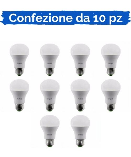 Beghelli PACK10PZ - Confezione da 10 Lampadine Led 56811 Beghelli Elplast 15W=100W Attacco E27 4000K