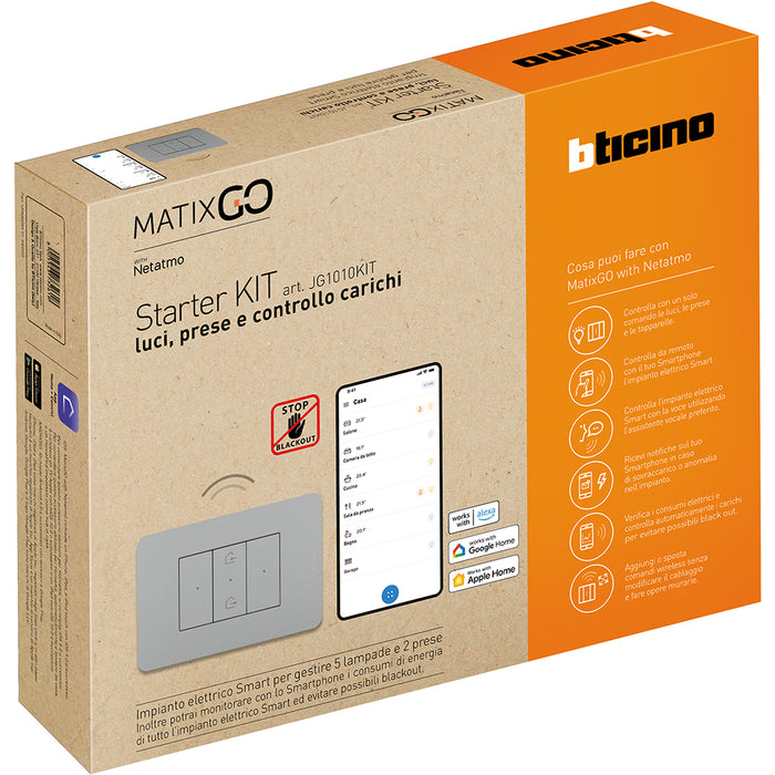 BTicino JG1010KIT - MatixGO - starter kit grigio