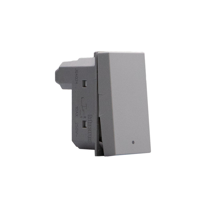 BTicino JG4034 - MatixGO - pulsante 1P NO NC 10A grigio