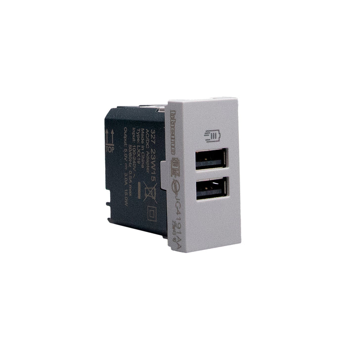 BTicino JG4191AA - MatixGO - caricatore usb AA 1m grigio