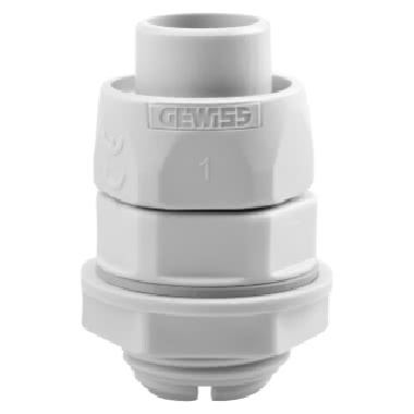 Gewiss DX54216 - RACCORDO GIREVOLE DIRITTO CON PASSO GAS - RDG - IP54 - DIAMETRO GUAINA 16MM - GRIGIO RAL7035