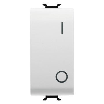 Gewiss GW10004 - INTERRUTTORE BIPOLARE 250V ac - 16AX - NEUTRO - SIMBOLO 0/I - 1 MODULO - BIANCO - CHORUS