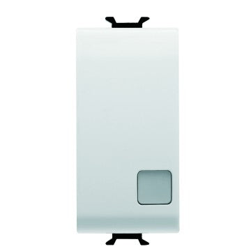 Gewiss GW10005 - INTERRUTTORE BIPOLARE 250V ac - 16AX ILLUMINABILE - CON LENTE NEUTRA SOSTITUIBILE - 1 MODULO - BIANCO - CHORUS