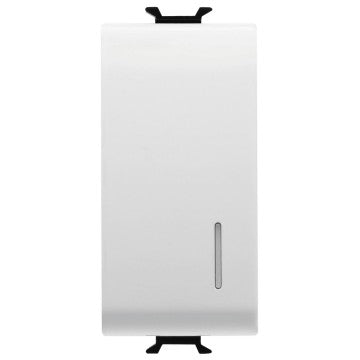 Gewiss GW10132 - PULSANTE UNIPOLARE 250V ac - NA 16A ILLUMINABILE - CON DIFFUSORE - 1 MODULO - BIANCO - CHORUS
