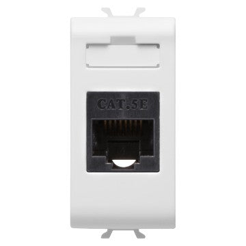 Gewiss GW10421 - PRESA UTENTE RJ45 - CATEGORIA 5e - UTP - 1 MODULO - CHORUS BIANCO