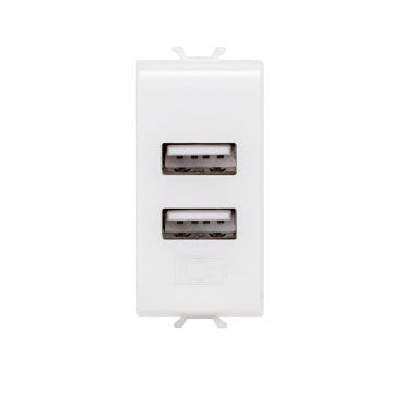 Gewiss GW10450 - ALIMENTATORE DOPPIO USB - 1 MODULO - BIANCO - CHORUS