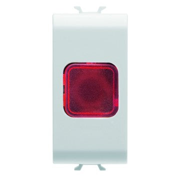 Gewiss GW10623 - SPIA DI SEGNALAZIONE SINGOLA - ROSSO - 1 MODULO - BIANCO - CHORUS