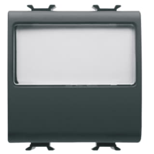 Gewiss GW12191 - PULSANTE CON TARGA PORTANOME ILLUMINABILE 250V ac - NA 10A - 2 MODULI - NERO - CHORUS