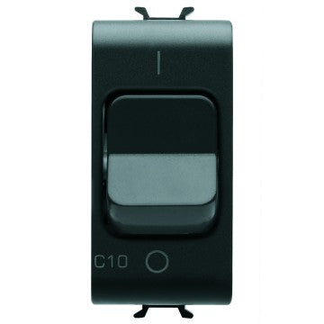 Gewiss GW12467 - INTERRUTTORE AUTOMATICO MAGNETOTERMICO - CURVA C - 1P+N 10A 230Vac - 1 MODULO - NERO - CHORUS