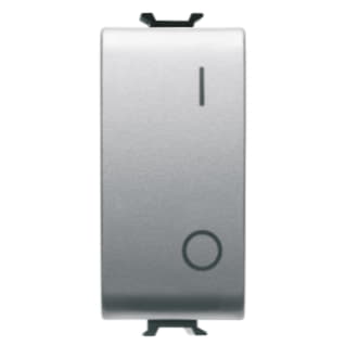 Gewiss GW14004 - INTERRUTTORE BIPOLARE 250V ac - 16AX - NEUTRO - SIMBOLO 0/I - 1 MODULO - TITANIO - CHORUS