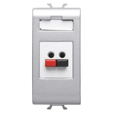 Gewiss GW14458 - PRESA AUDIO VIDEO - DIFFUSIONE SONORA - 1 MODULO - TITANIO -CHORUS
