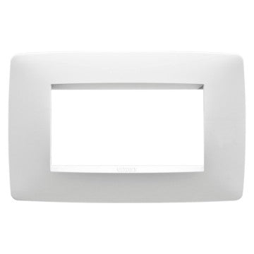 Gewiss GW16104TB - PLACCA ONE - IN TECNOPOLIMERO - 4 POSTI - BIANCO LATTE - CHORUS