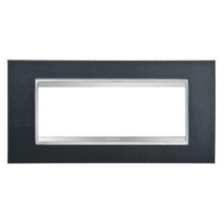 Gewiss GW16206VA - PLACCA LUX - IN TECNOPOLIMERO VERNICIATO - 6 POSTI - ARDESIA - CHORUS
