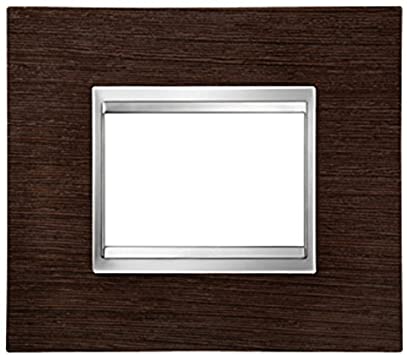 Gewiss GW16603LW - PLACCA FLAT - IN LEGNO - 3 POSTI - WENGEE - CHORUS