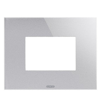 Gewiss GW16903CT - PLACCA ICE - IN VETRO - 3 POSTI - TITANIO - CHORUS