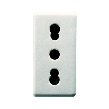 Gewiss GW20203 - Presa standard italiano bivalente 250V 2P+T 16A bianco - serie System