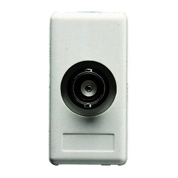 Gewiss GW20237 - CONNETTORE BNC - 50/75/93 OHM PER CAVI COASSIALI 100 OHM - A SALDARE - 1 MODULO - SYSTEM WHITE