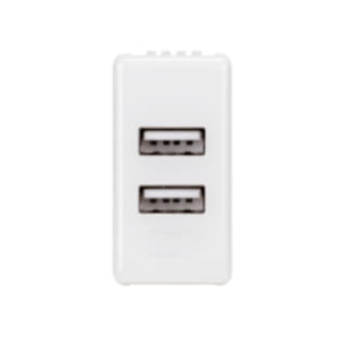 Gewiss GW20361 - ALIMENTATORE DOPPIO USB - 1 MODULO - SYSTEM WHITE
