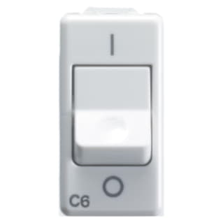 Gewiss GW20434 - INTERRUTTORE AUTOMATICO MAGNETOTERMICO 230V ac - 1P+N 6A 3kA CURVA C - 1 MODULO- SYSTEM WHITE