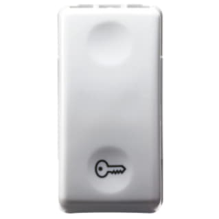 Gewiss GW20511 - PULSANTE UNIPOLARE 250V ac - NA 10A - SIMBOLO CHIAVE - 1 MODULO - SYSTEM WHITE